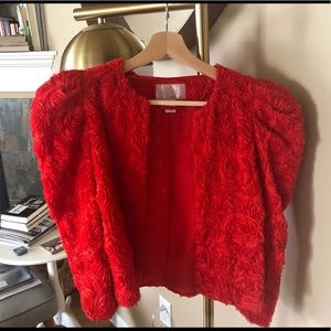 H&M Garden Collection Red Rose Blazer